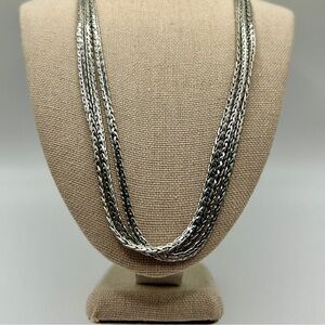 Lia Sophia - Elegant Silver Multi Stranded Necklace